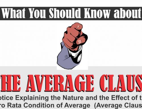 Notice Explaining the Nature and the Effect of the Pro Rata Condition of Average (Average Clause)
