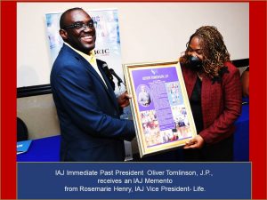 TOMLINSON receiving IAJ Memento
